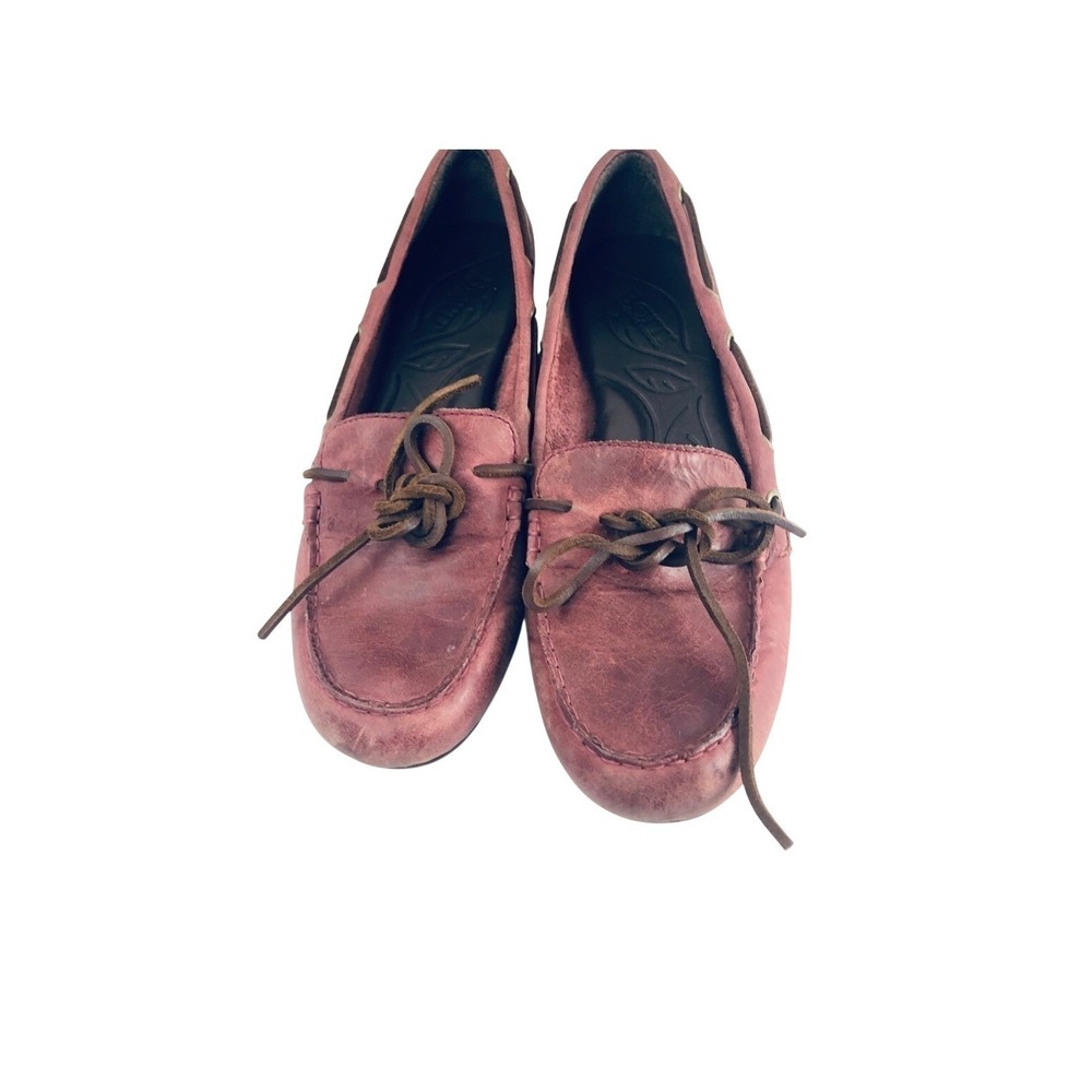 Bourn Burgundy‎ leather loafers 8